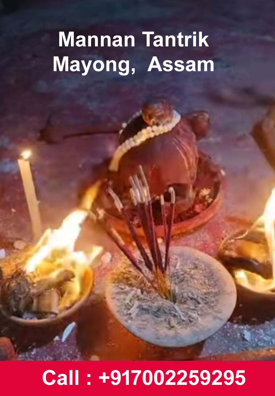 Incense sticks and sacred fire during a traditional Mayong observance